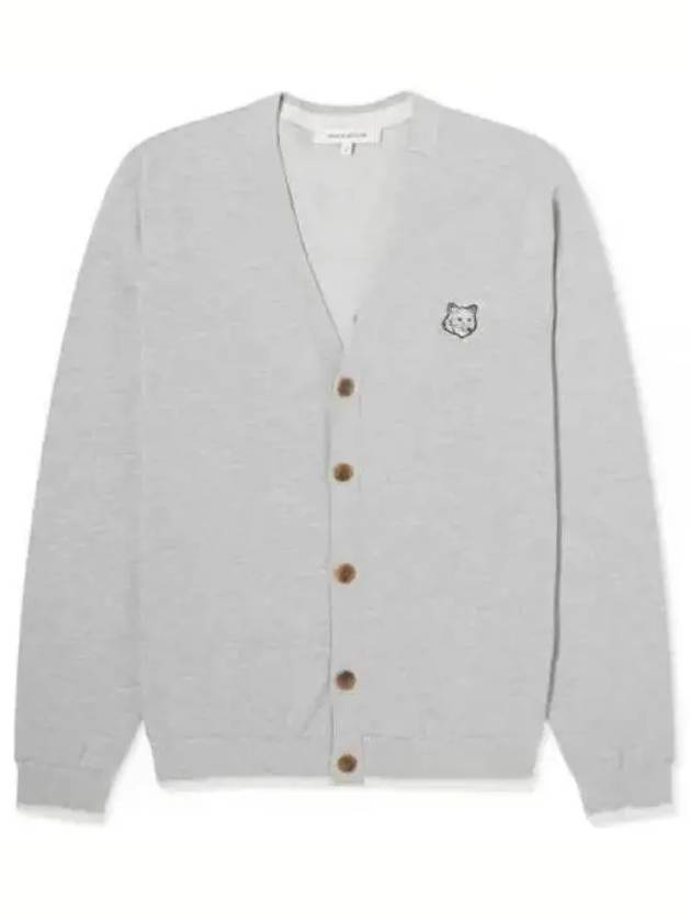 Bold Fox Head Cotton Cardigan Grey - MAISON KITSUNE - BALAAN 2