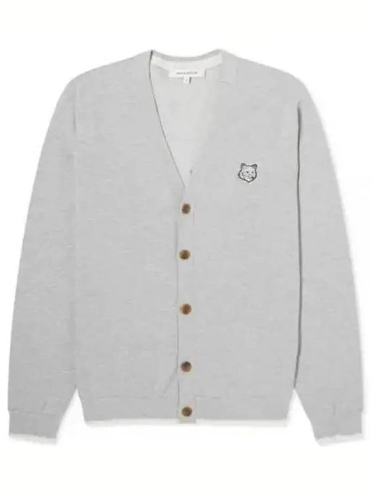 Bold Fox Head Cotton Cardigan Grey - MAISON KITSUNE - BALAAN 2