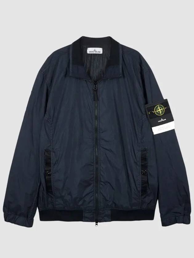 Crinkle Reps Wappen Bomber Jacket Navy - STONE ISLAND - BALAAN 2