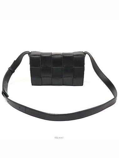 578004 Black Intrecciato Weaving Cassette Crossbag - BOTTEGA VENETA - BALAAN 1