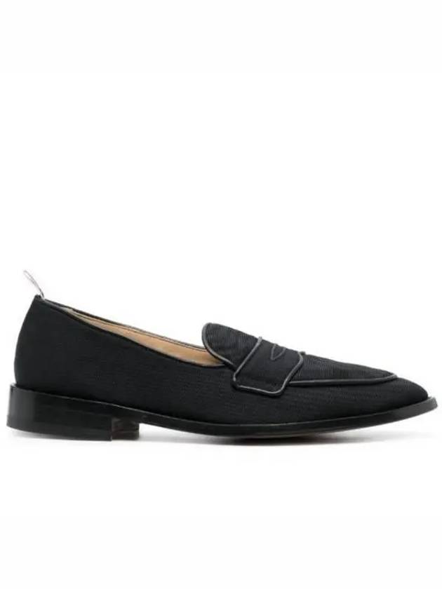 Men's Varsity Grosgrain Penny Loafers Black - THOM BROWNE - BALAAN 2