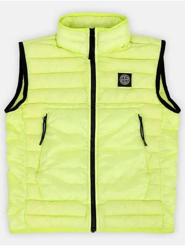 Stone Kids Waffen Logo Patch Lightweight Padded Vest Lime 7716G0332 V0031 10 12A - STONE ISLAND - BALAAN 1