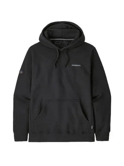 Fitz Roy Icon Uprisal Fleece Hoodie Black - PATAGONIA - BALAAN 2