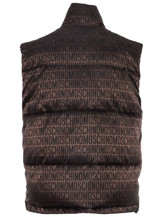 Moschino Men's Fantasy Print Brown Logo-Jacquard Gilet, Brand Size 52 (US Size 42) - MOSCHINO - BALAAN 2