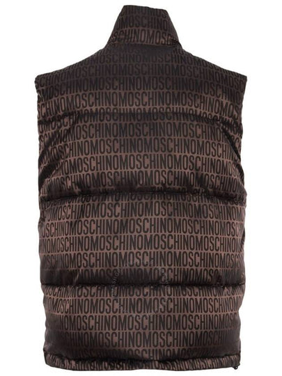 Moschino Men's Fantasy Print Brown Logo-Jacquard Gilet, Brand Size 52 (US Size 42) - MOSCHINO - BALAAN 2