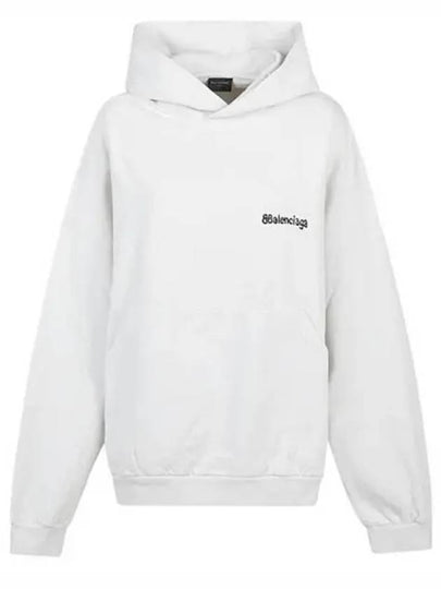 Logo Large Fit Hoodie White - BALENCIAGA - BALAAN 2