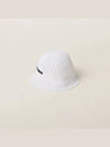 Woven Fabric Bucket Hat White - MIU MIU - BALAAN 2