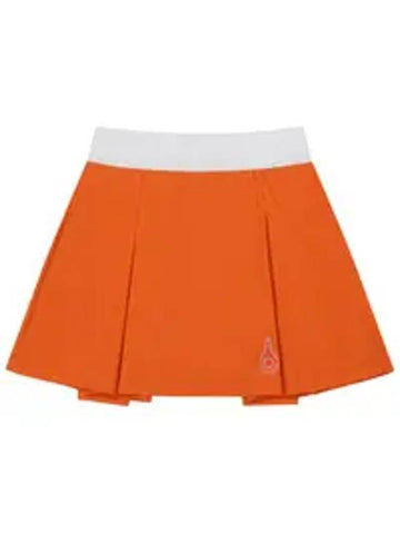 Main Symbol Pleated Skirt Orange - ROND&DEMARRER - BALAAN 1