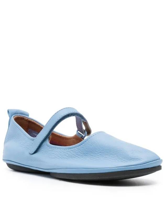 Right Leather Mary Jane Flat Shoes Blue - CAMPER - BALAAN 3