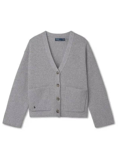 30 points paid W Wool Cashmere Long Sleeve Cardigan Gray - POLO RALPH LAUREN - BALAAN 1