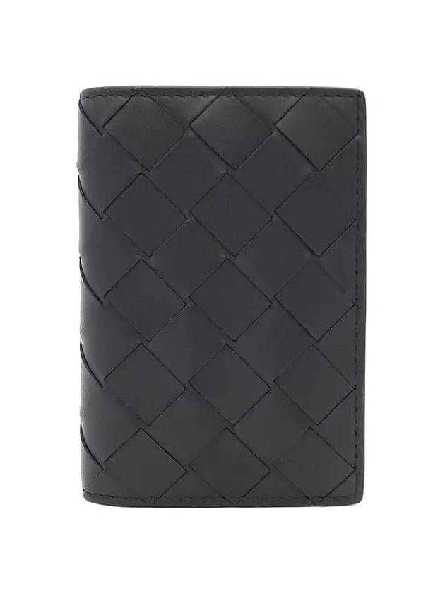 Intrecciato Flap Card Case Black - BOTTEGA VENETA - BALAAN 3