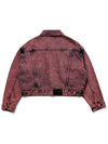 Women's Wine Crop Denim Trucker Jacket Indie Pink - C WEAR BY THE GENIUS - BALAAN 8