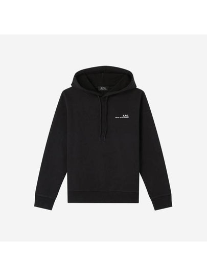 Women's Item Logo Print Hoodie Black - A.P.C. - BALAAN 2