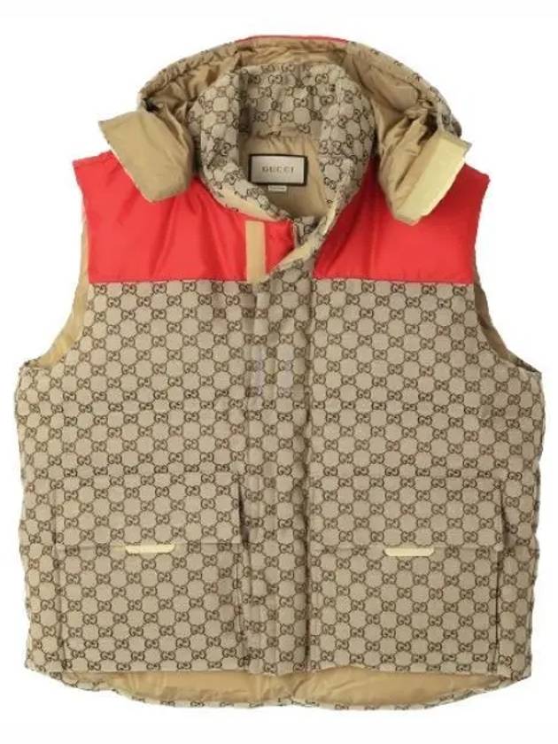 GG Orange Trim Padded Vest Camel - GUCCI - BALAAN 2