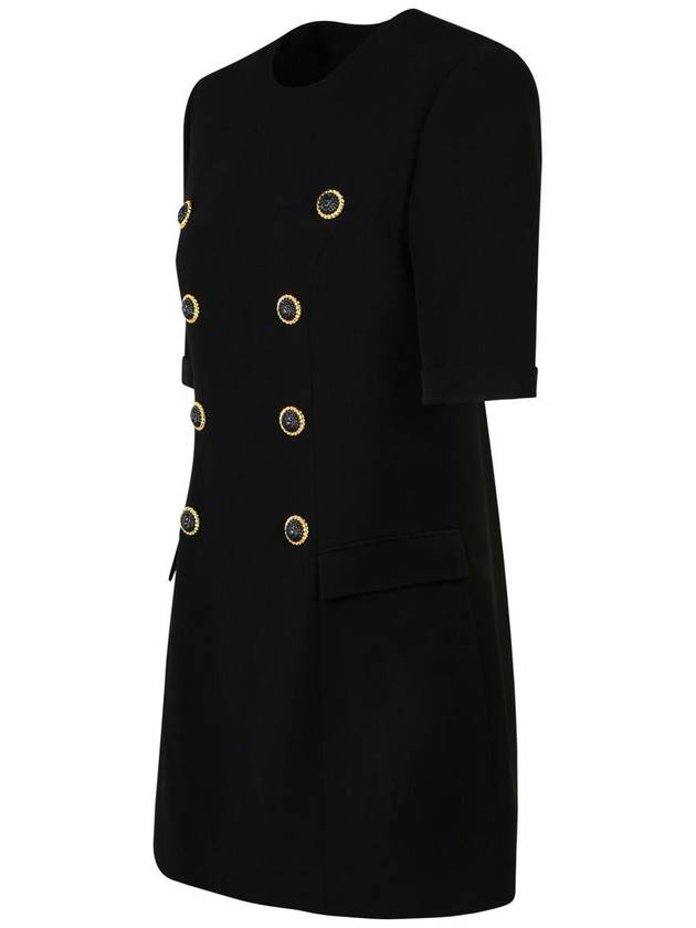 Balmain Black Viscose Blend Dress - BALMAIN - BALAAN 2