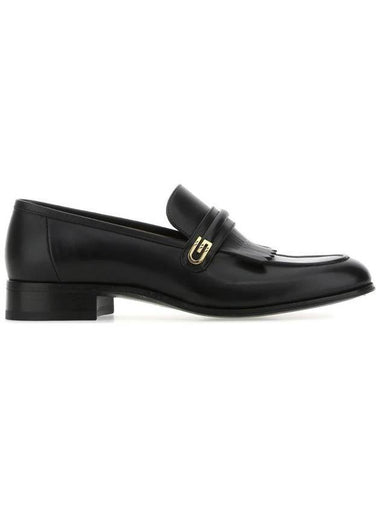 Mirror G Leather Loafers Black - GUCCI - BALAAN 1