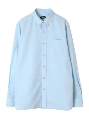 Washed stretch oxford shirt jacket - TOM FORD - BALAAN 1