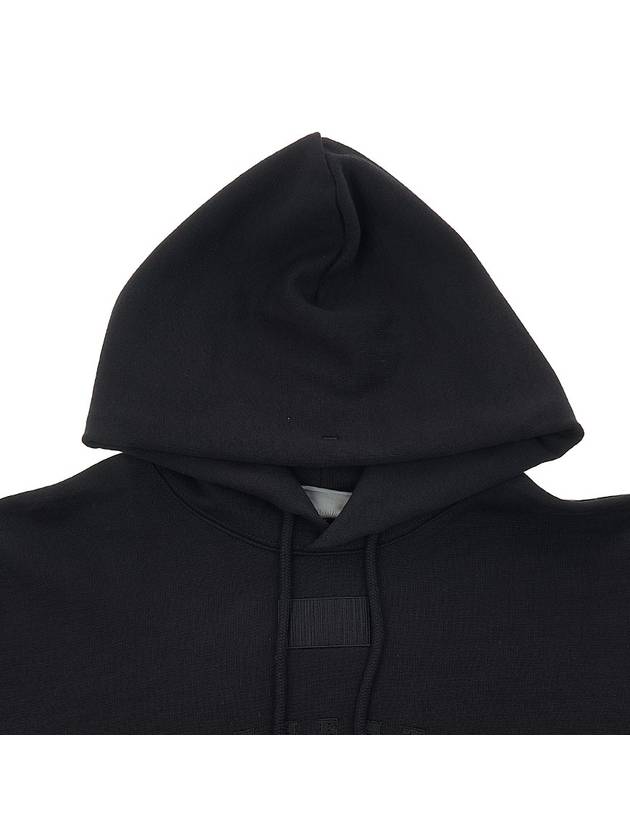 Embossed Logo Cotton Hoodie Black - VETEMENTS - BALAAN 4