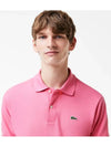 Men's Logo Classic Fit Cotton Short Sleeve Polo Shirt Pink - LACOSTE - BALAAN 3