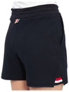 Women's Pique Stripe Rib Gusset Shorts Navy - THOM BROWNE - BALAAN 11