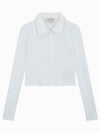 Jeans Slip Rib Long Sleeve Shirt White - CALVIN KLEIN - BALAAN 2