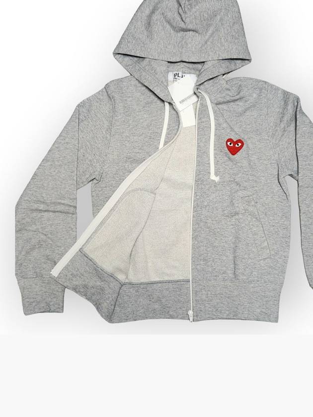 Women's Red Heart Hood Zip Up Gray AZ T167 051 1 P1T167 - COMME DES GARCONS PLAY - BALAAN 3