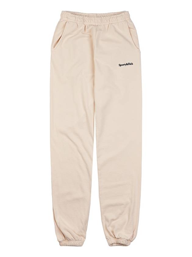 Wellness Club Sweatpants WELLNESS CLUB FLOCKED SWEATPANT CREAM NAVY - SPORTY & RICH - BALAAN 9