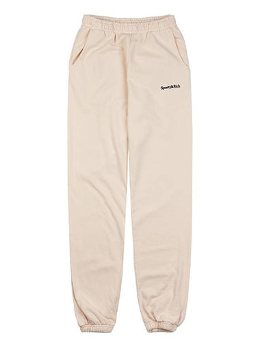 Wellness Club Sweatpants WELLNESS CLUB FLOCKED SWEATPANT CREAM NAVY - SPORTY & RICH - BALAAN 1