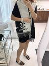 CC logo lettering wool muffler black AAA255 - CHANEL - BALAAN 5