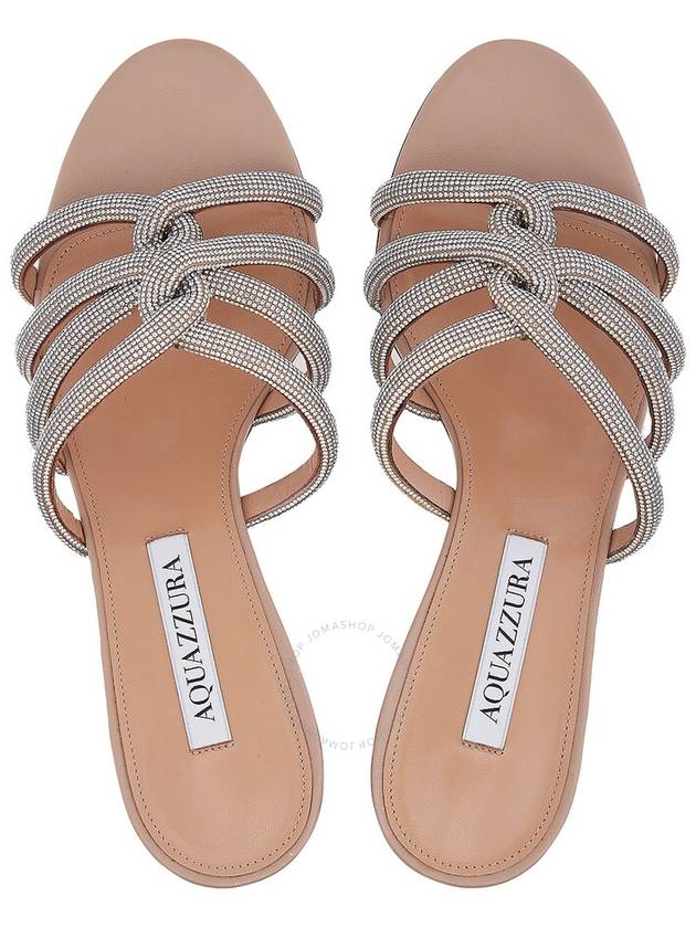 Aquazzura Moondust Crystal-Embellished Sandals, Brand Size 37 ( US Size 7 ) - AQUAZZURA - BALAAN 3