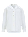 Cotton open collar blouse white - CALLAITE - BALAAN 2