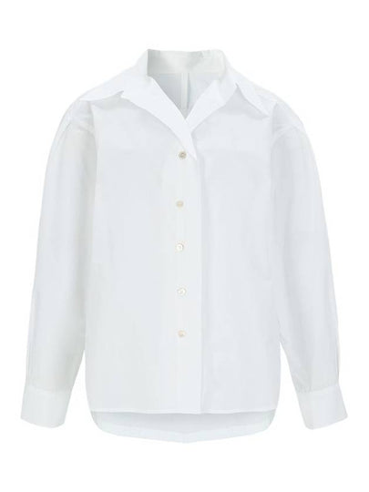 Cotton open collar blouse white - CALLAITE - BALAAN 2