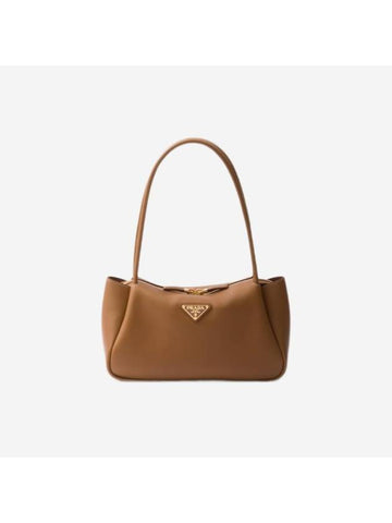 Triangle Logo Medium Shoulder Bag Caramel - PRADA - BALAAN 1