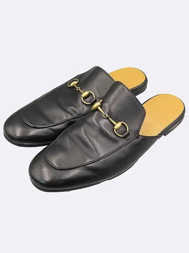 426219 Black Color Kings Horsebit Leather Mule Princetown Bloafer Shoes 10 - GUCCI - BALAAN 4