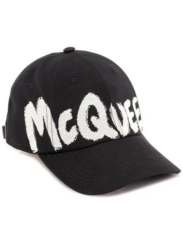 Signature Logo Graffiti Print Ball Cap Black - ALEXANDER MCQUEEN - BALAAN 2