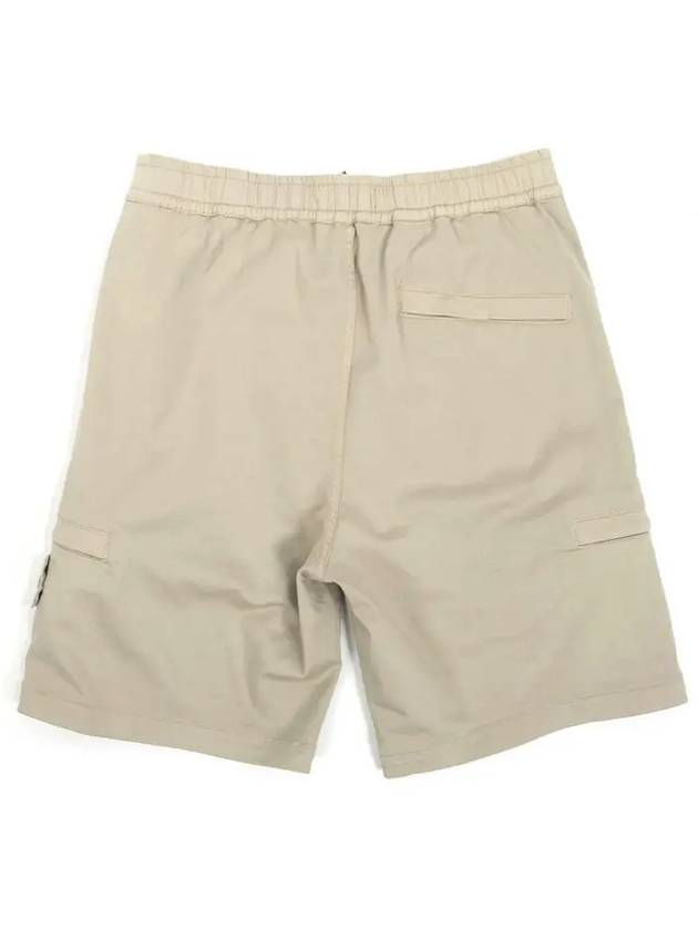 Men's Ghost Piece Wappen Training Shorts Beige - STONE ISLAND - BALAAN 4