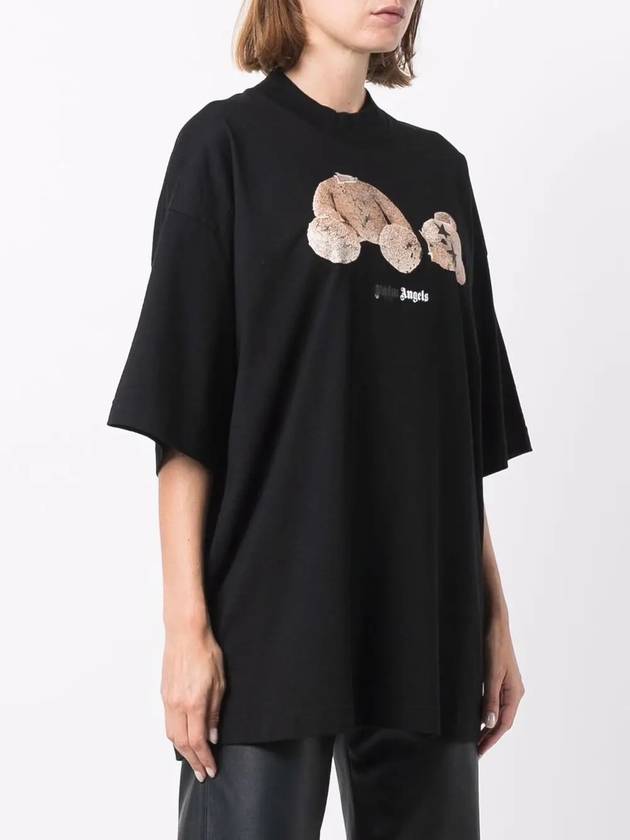 Spray Bear Short Sleeve T-Shirt Black - PALM ANGELS - BALAAN 4