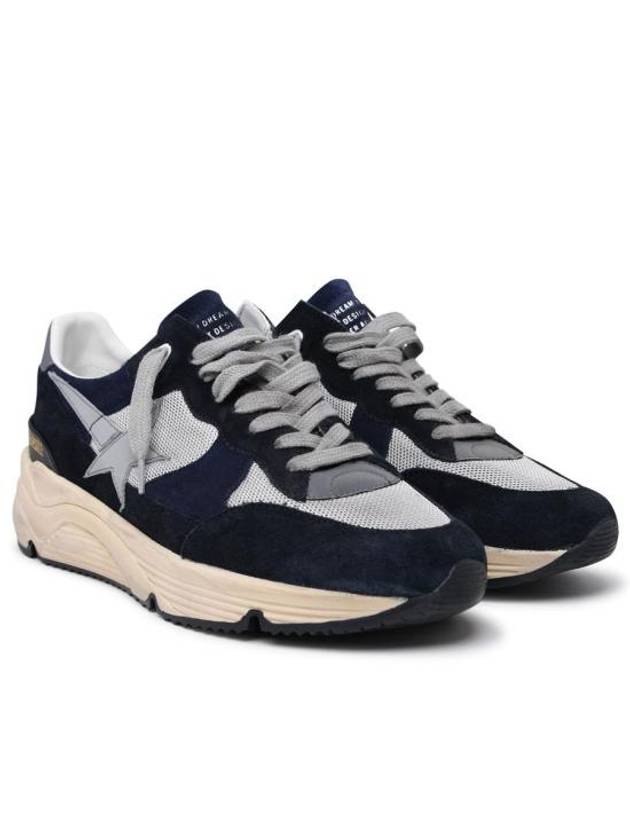 Star Running Sole Suede Low Top Sneakers Grey Navy - GOLDEN GOOSE - BALAAN 3