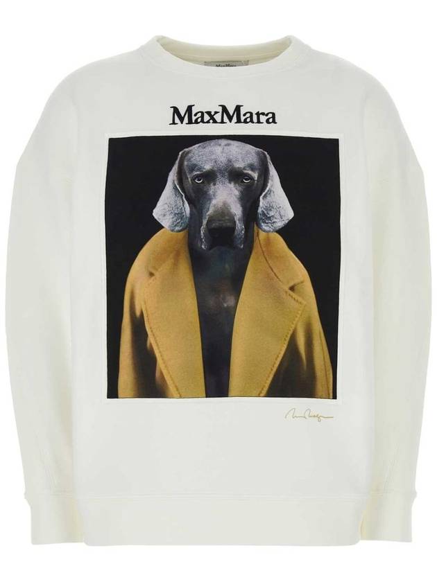 Bacco Embroidered Logo Sweatshirt White - MAX MARA - BALAAN 2