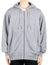 Face Logo Applique Zip-Up Hoodie Grey - ACNE STUDIOS - BALAAN 3