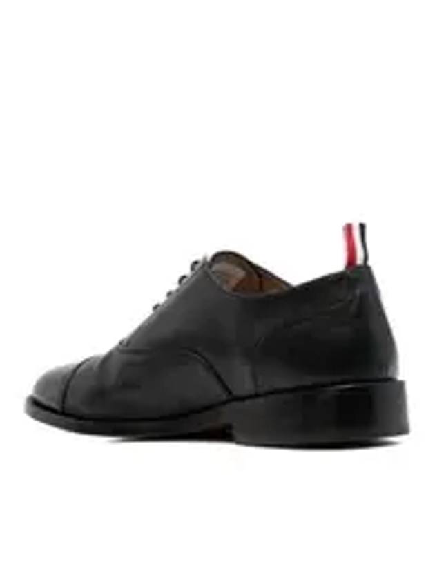 Vitello Caprether Cap Toe Oxford Black - THOM BROWNE - BALAAN 4