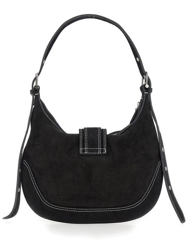 'Mid Hobo Brocle' Black Shoulder Bag In Denim Woman - OSOI - BALAAN 2