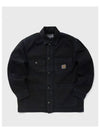 Garrison Logo Patch Cotton Shirt Jacket Black - CARHARTT WIP - BALAAN 2