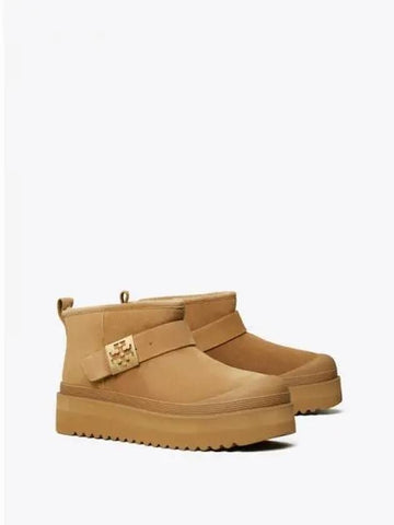 Mellow Shearling Fleece Platform Boots Walker Light Chestnut Gold Domestic Product GM0024100701522 - TORY BURCH - BALAAN 1