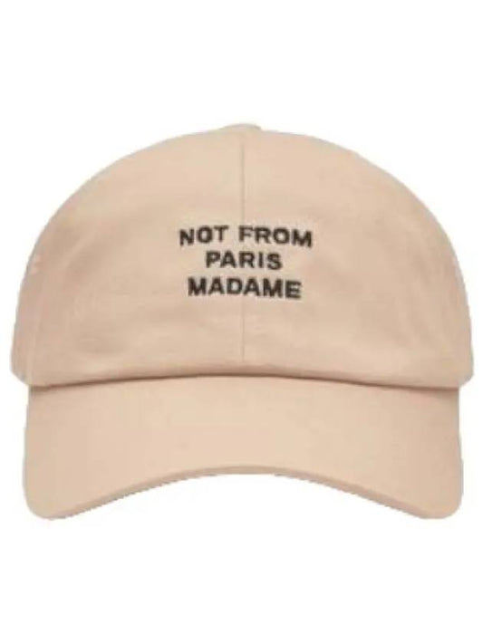 Drold Monsieur La Casket Slogan Beige Cap Hat - DROLE DE MONSIEUR - BALAAN 1