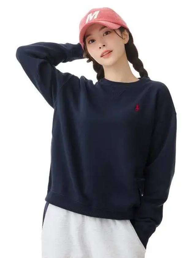 W Fleece Pullover Navy - POLO RALPH LAUREN - BALAAN 2