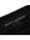 Matelasse Monogram Zipper Around Long Wallet Black - SAINT LAURENT - BALAAN 6