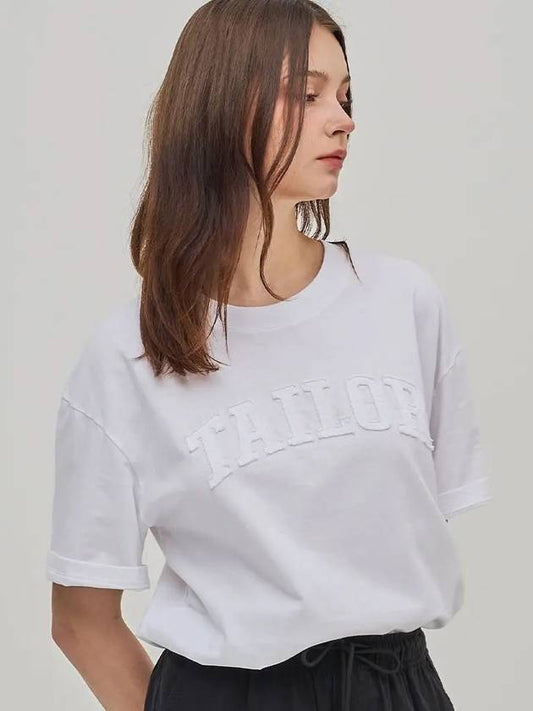 Enbl Patch T-Shirt White - TAILOR STUDIO - BALAAN 1