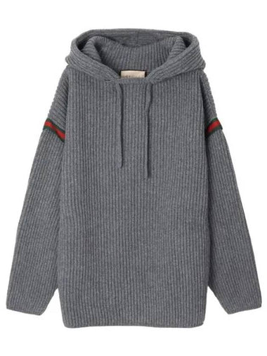 Wool Cashmere Hooded Sweater Men s Knit - GUCCI - BALAAN 1