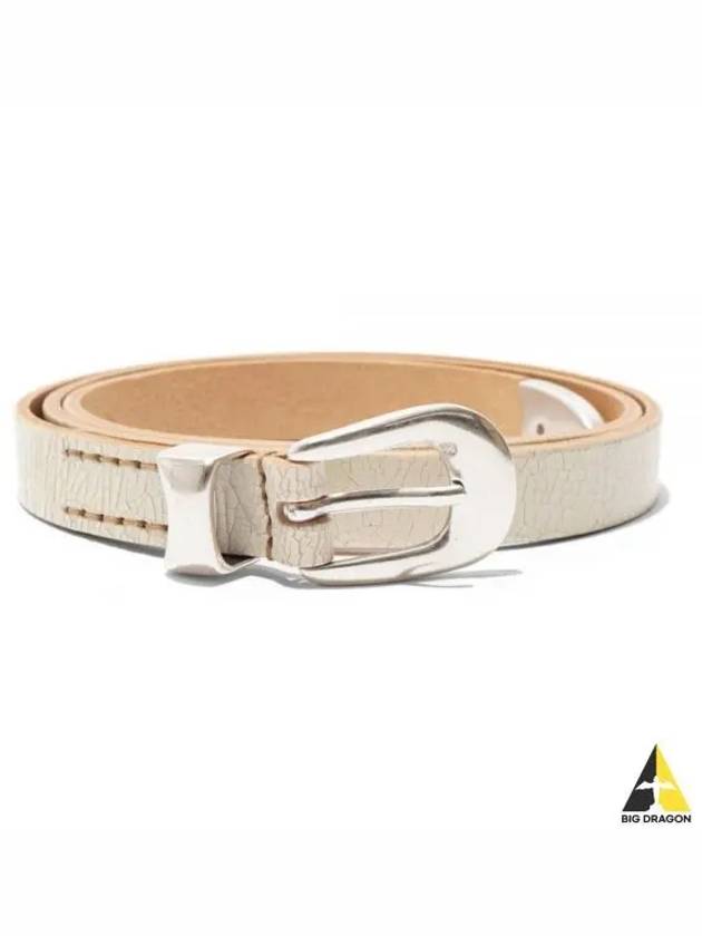 2 CM BELT OFF white CRACKED LEATHER A42382OW - OUR LEGACY - BALAAN 1